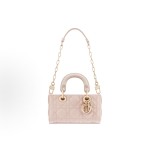 DIOR迪奥 Lady D-Joy ⼿提包 超迷你 ⼥款 胭脂粉色